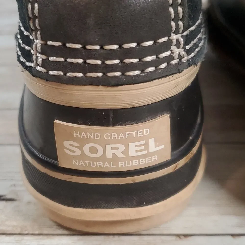 Sorel Joan of Arctic‎ Waterproof Womens Boots Size 6 Black & Natural Colorway